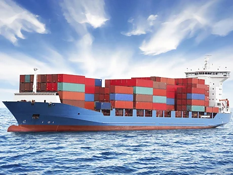 container ship in sea freight from china to usa
