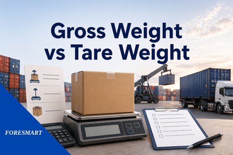 Gross weight vs tare weight comparison for shipping costs and cargo weight calculation.
