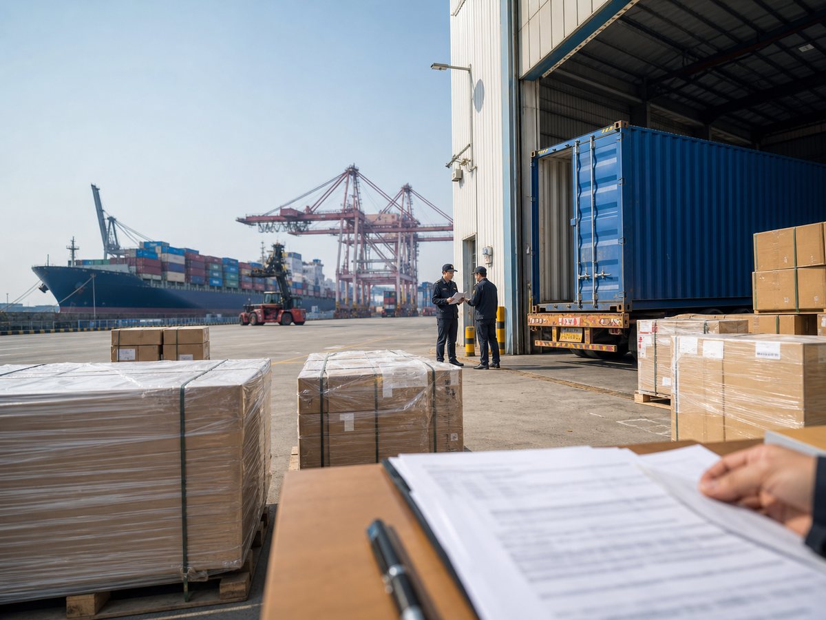 China export declaration at cargo port