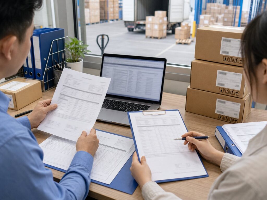 Pre-filing shipment document check