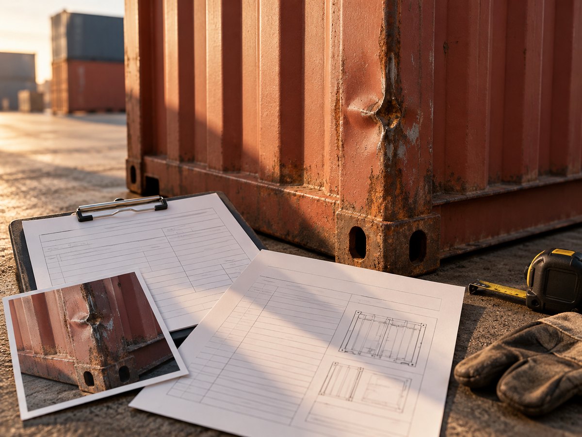 Container damage checks and repair charges