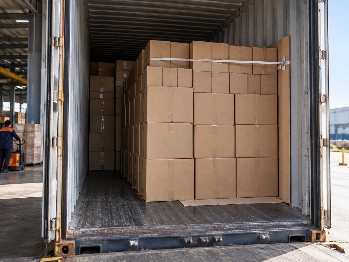 Foresmart floor-loaded container carton stacks