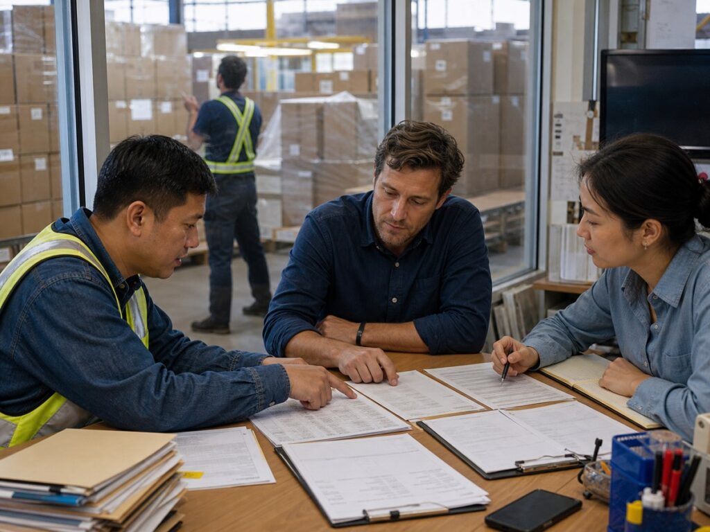 Sea freight document data cross-check
