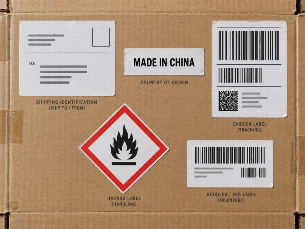 Shipping mark and package label types