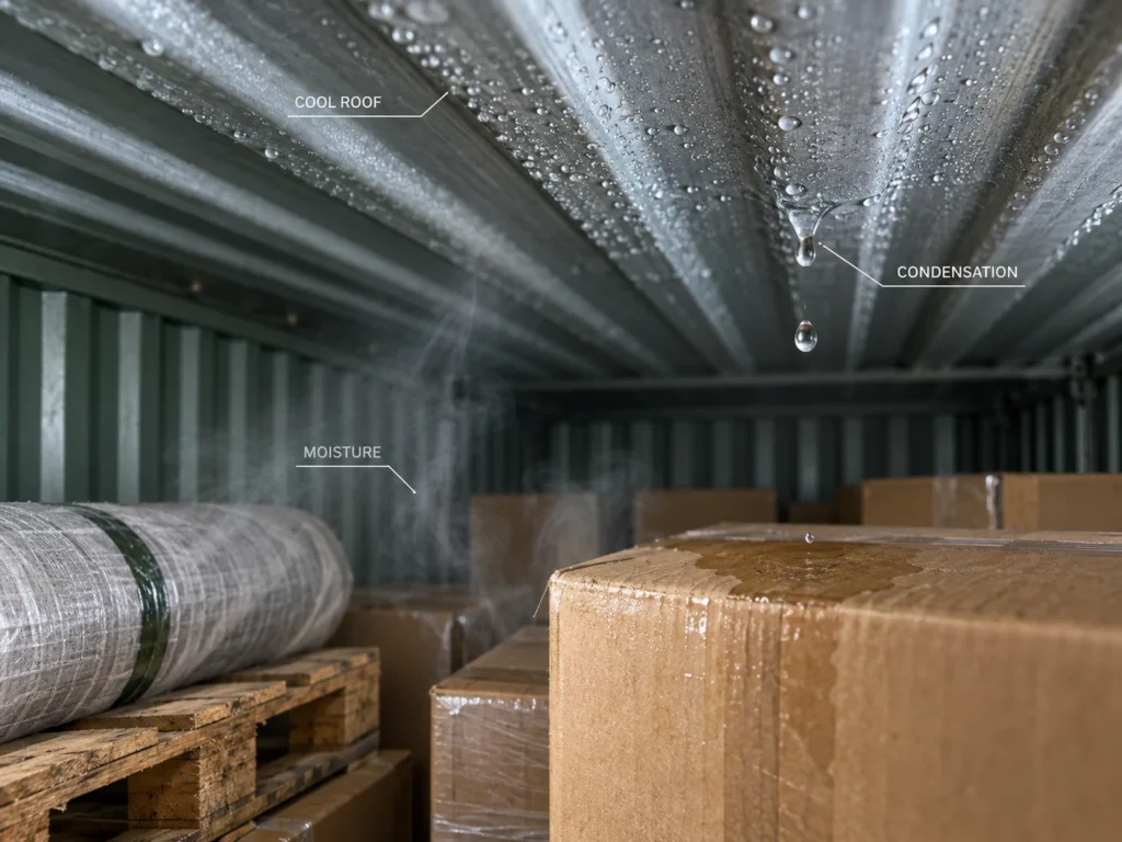 Foresmart FCL container roof condensation