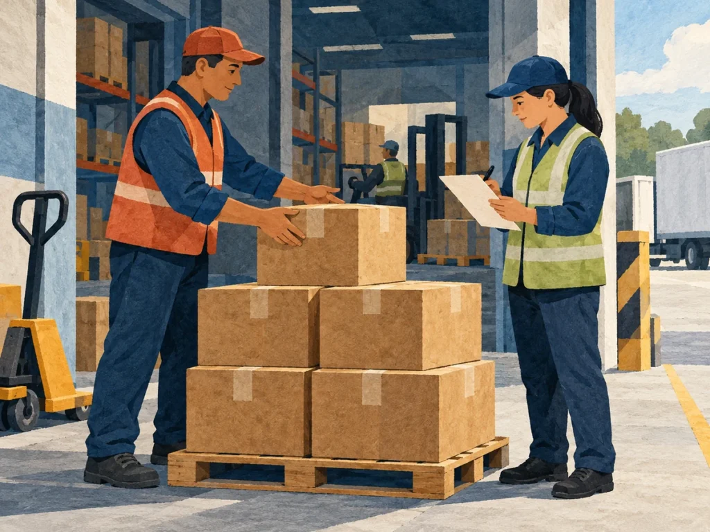 Supplier cargo handover to a freight forwarder