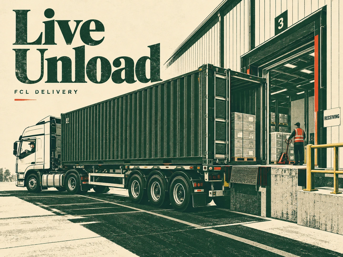 Foresmart live unload FCL container delivery