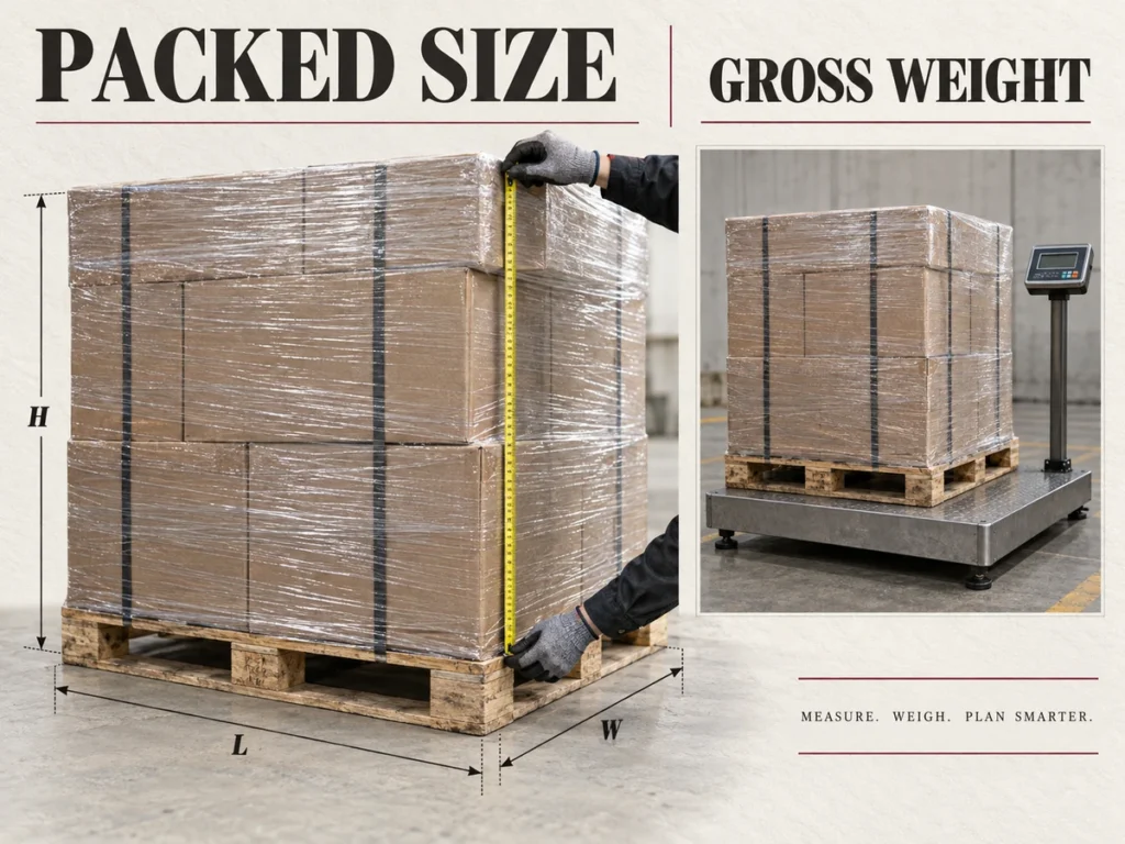 Foresmart packed pallet size and weight