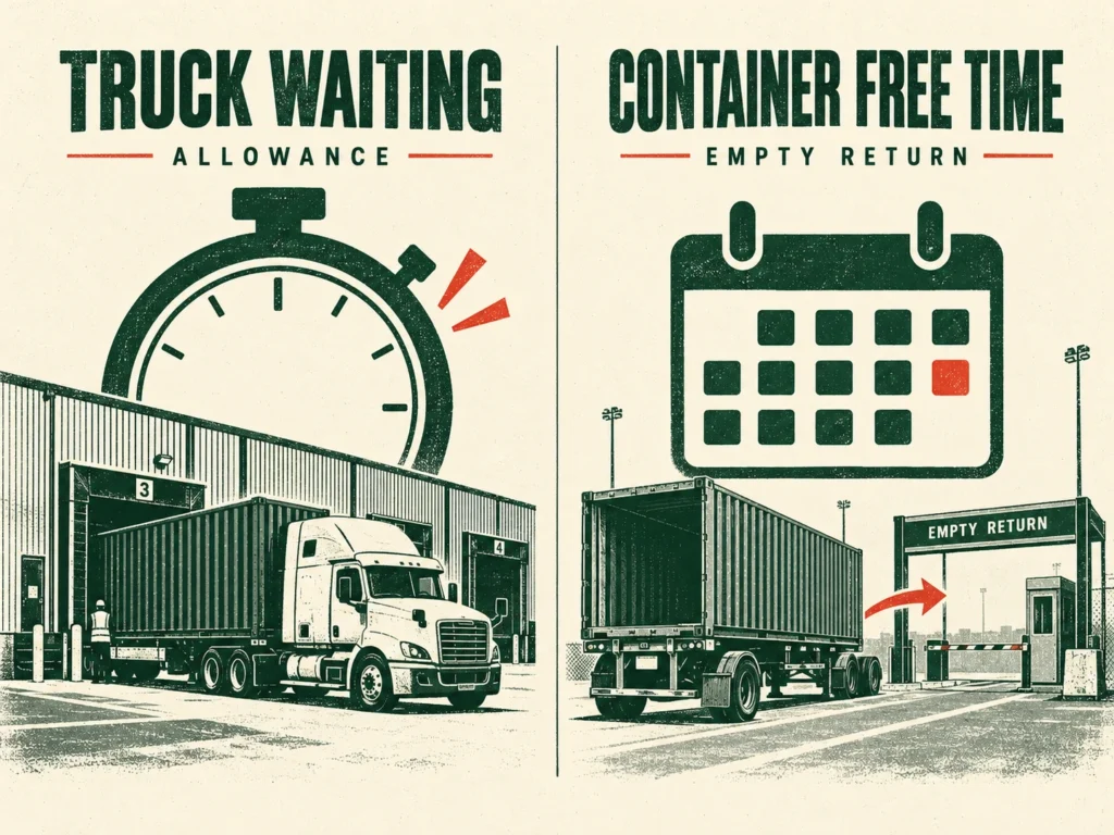 Foresmart truck waiting and container free time